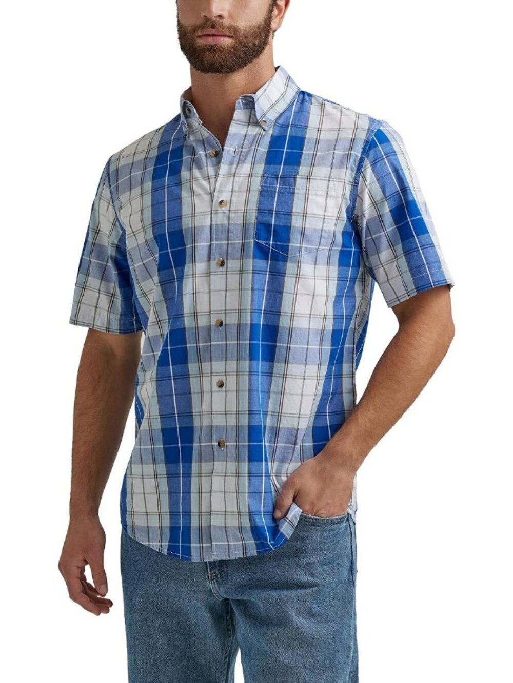Men's Short Sleeve Classic Plaid Shirt - Casual, Lightweight, Stylish Top